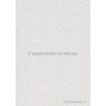 Foiled Eternity White Foil on Quartz Pearl Smooth Metallic Pearlescent Handmade, Recycled A4 Paper | PaperSource