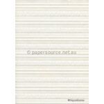Embossed Stripe White Matte, A4 handmade recycled paper | PaperSource