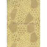 Flat Foil Patchwork Lemon Yellow Matte Cotton with Copper foil, handmade recycled paper | PaperSource