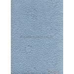 CLEARANCE Embossed Bouquet Dusty Blue Matte A4 handmade, recycled paper | PaperSource