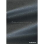 Embossed | Rococo Onyx Black Pearlescent A4 120gsm paper curled | PaperSource