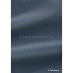 Embossed Rococo Indigo Blue Peearlescent A4 120gsm paper | PaperSource