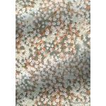 Japanese Chiyogami Floral 36, White Blossom on Apricot and Grey background. A Washi Yuzen Handmade Paper | PaperSource