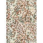 Japanese Chiyogami Floral 36, White Blossom on Apricot and Grey background. An A4 Washi Yuzen Handmade Paper | PaperSource