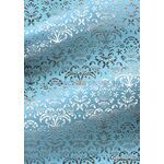 Flat Foil Crest | Silver Foil on Pastel Blue Matte Cotton A4 handmade recycled paper | PaperSource