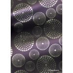 CLEARANCE Flat Foil Crop Circle Violet B Pearlescent Cotton with Silver foil, handmade recycled paper | PaperSource