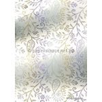 Flat Foil Needlelace White Matte Cotton with Rainbow GSP foil, handmade recycled paper | PaperSource