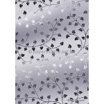 Flat Foil Ivy Pastel Lilac Cotton with Silver foil, handmade recycled paper | PaperSource