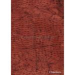 Leather Cobra Batik Red No. 4 Embossed Faux Leather Handmade Recycled paper | PaperSource