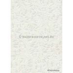 Embossed Primrose Off White Matte A4 handmade recycled paper | PaperSource