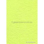 Rustic Fluoro Lemon Yellow Metallic Handmade, Recycled paper | PaperSource
