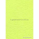 Rustic Fluoro Lemon Yellow Metallic Handmade, Recycled paper | PaperSource