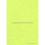 Rustic Fluoro | Lemon Yellow Metallic Handmade, Recycled A4 paper | PaperSource