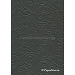 Embossed Stitched Black Pearlescent A4 handmade recycled paper | PaperSource