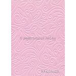 Embossed Stitched Pastel Pink Pearlescent A4 handmade recycled paper | PaperSource