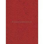 CLEARANCE Embossed Eternity Border Red Matte - Imperfects | PaperSource