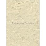 Recycled Botanical | Bushland Natural, 300gsm handmade, recycled paper or card, close up view | PaperSource