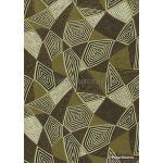 Chiyogami | Abstract 31 Japanese handmade, screen printed paper with geometric angular shapes, in gold, black and white | PaperSource