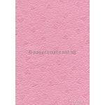 Handmade Embossed Paper - Pebble Heart Pink Matte A4 | PaperSource