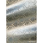 Flat Foil | Insignia Champagne Metallic Pearlescent Cotton with Silver foiled design, handmade recycled A4 paper - curled | PaperSource