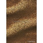 Embossed Foil Pebble Copper Foil on Black Matte Cotton A4 handmade recycled paper curled | PaperSource
