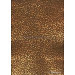 Embossed Foil Pebble Copper Foil on Black Matte Cotton A4 handmade recycled paper | PaperSource