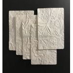 Card Topper | 85 x 135mm Embossed Bloom Off White Matte handmade paper | PaperSource