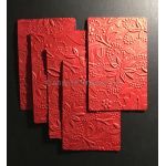 Card Topper | 85 x 135mm Embossed Bloom Red Matte handmade paper | PaperSource