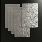 Card Topper | 85 x 135mm Embossed Sunflower White Matte handmade paper | PaperSource