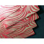 Card Topper | 85 x 135mm Patterned Vortex Red with Gold pattern on handmade paper - detail | PaperSource