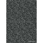 Flat Foil Espalier Black Cotton with Gold foiled design, handmade recycled paper | PaperSource