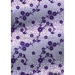 Suede Bling | Floral Cobweb Purple Flocked pattern with Silver Glitter on Lilac Handmade, Recycled A4 Cotton Paper | PaperSource