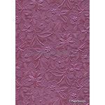 Embossed Bloom Rose Pink No.110 Pearlescent A4 handmade paper