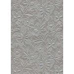 Embossed Bloom Warm Grey No.115 Pearlescent A4 handmade paper