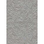 Embossed Bloom Warm Grey No.115 Pearlescent A4 handmade paper