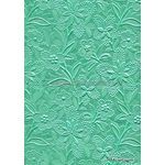 Embossed Bloom Aqua No.116 Pearlescent A4 handmade recycled paper | PaperSource