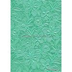 Embossed Bloom Aqua No.116 Pearlescent A4 handmade recycled paper | PaperSource