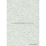Embossed Bloom Ice Green No.119 Pearlescent A4 handmade paper