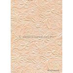 Embossed Bloom Apricot Pearlescent A4 handmade paper