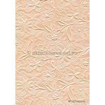 Embossed Bloom Apricot Pearlescent A4 handmade paper