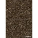 Embossed Bloom Bronze A Pearlescent A4 handmade paper