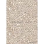 Embossed Bloom Champagne Pearlescent A4 handmade paper
