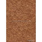 Embossed Bloom Copper Pearlescent A4 handmade paper