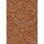Embossed Bloom Copper Pearlescent A4 handmade paper