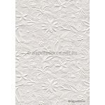Embossed Bloom Crystal White Pearlescent A4 handmade paper