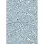 Embossed Bloom Pastel Blue Pearlescent A4 handmade paper