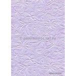 Embossed Bloom Pastel Lilac Purple Pearlescent A4 handmade paper