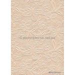 Embossed Bloom Peach Pearlescent A4 handmade recycled paper | PaperSource