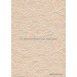 Embossed Bloom Peach Pearlescent A4 handmade recycled paper | PaperSource