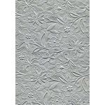 Embossed Bloom Silver Pearlescent A4 handmade paper